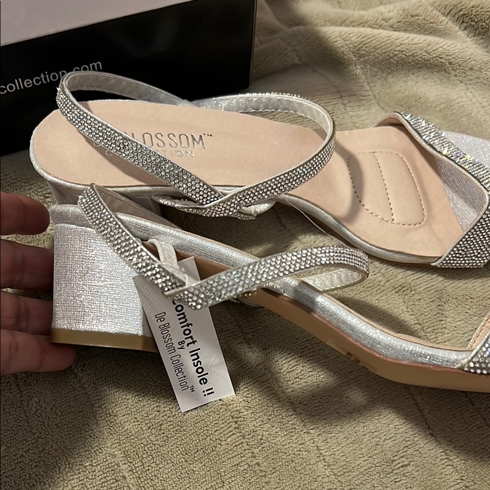 Silver Women's Sandals - Picture 3 of 7